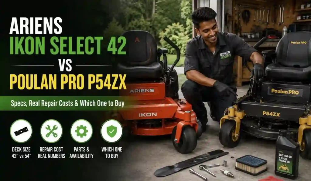 Ariens IKON Select 42 vs Poulan Pro P54ZX