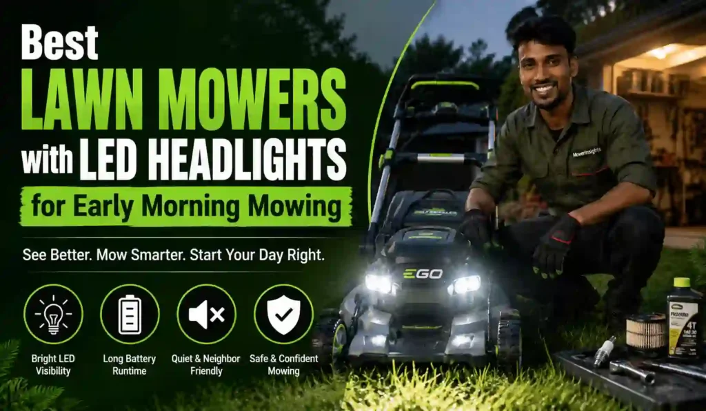Best Lawn Mowers With LED Headlights for Early Morning Mowing