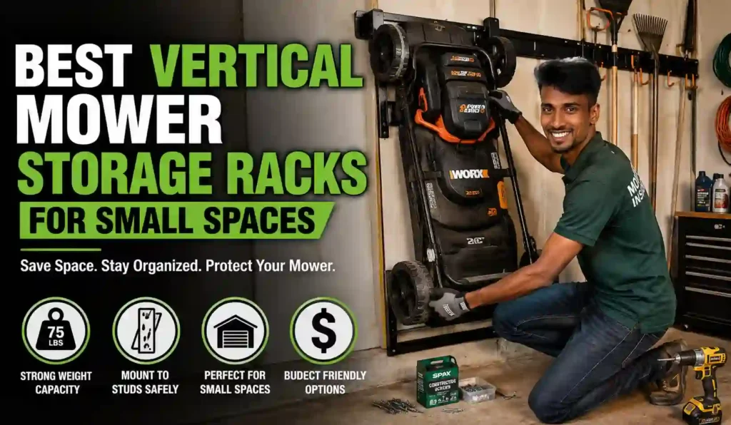 Best Vertical Mower Storage Racks for Small Spaces