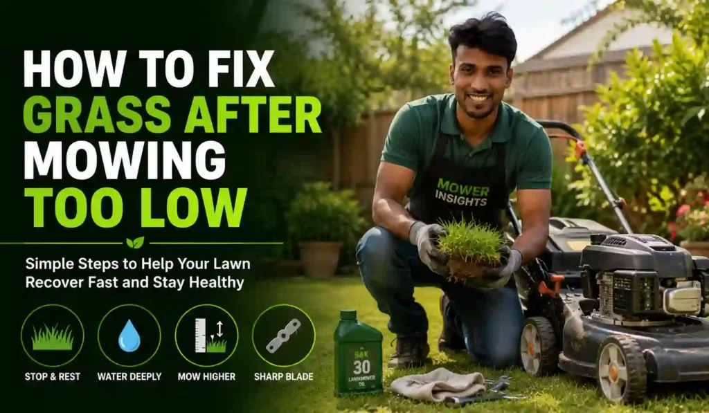 How to Fix Grass After Mowing Too Low