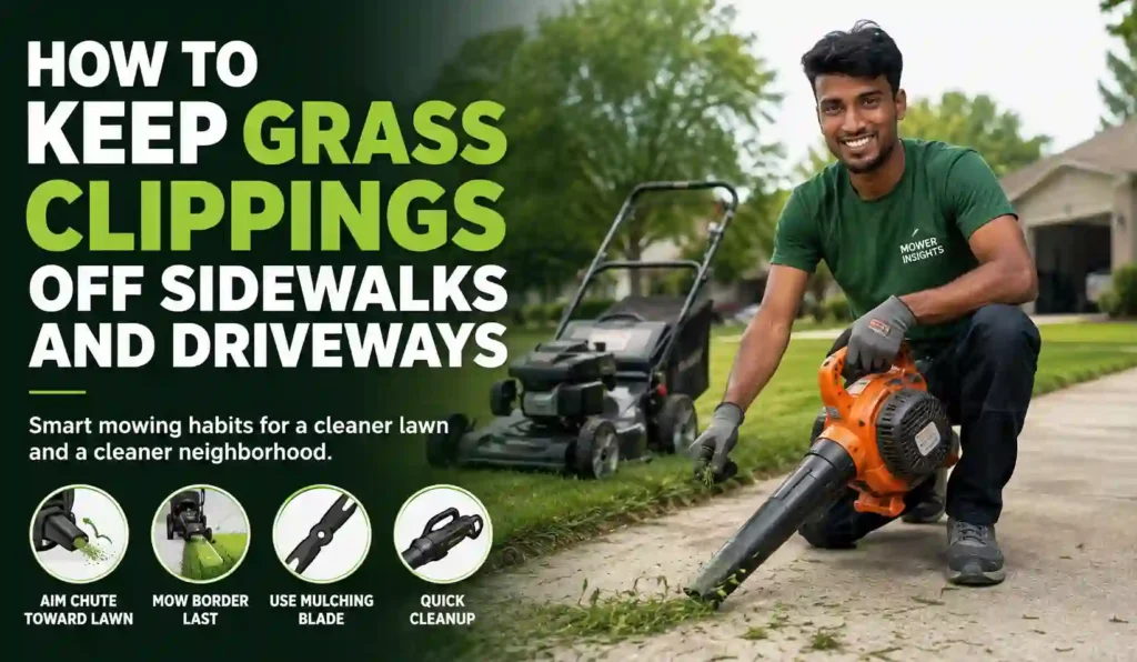 How to Keep Grass Clippings Off Sidewalks and Driveways