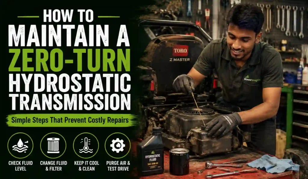 How to Maintain a Zero-Turn Hydrostatic Transmission