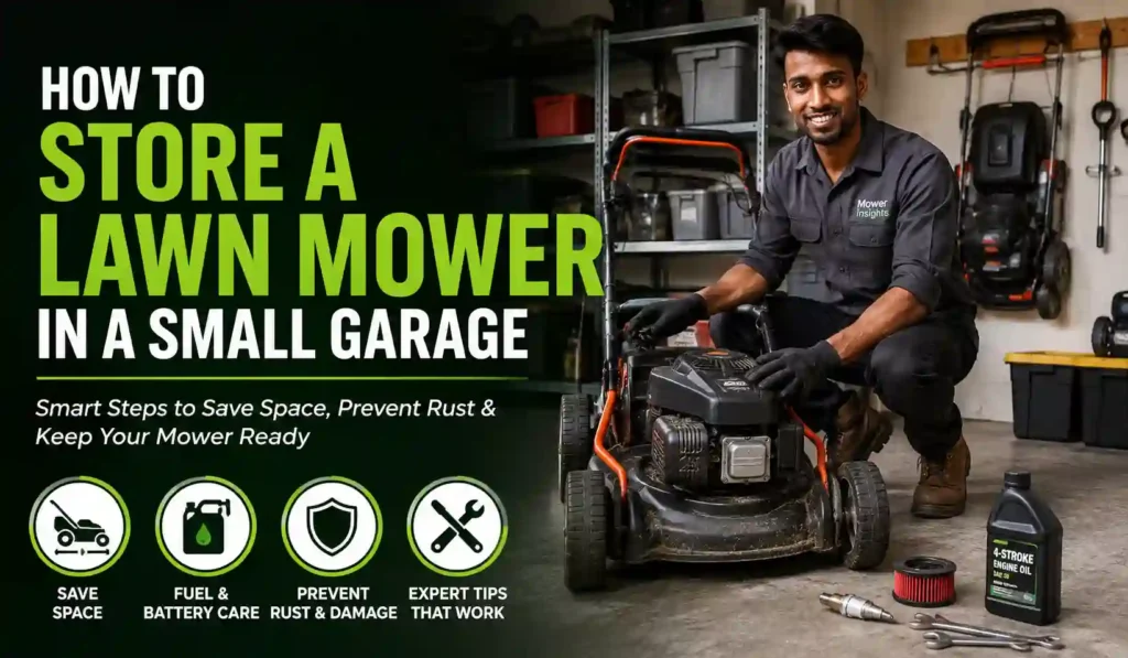 How to Store a Lawn Mower in a Small Garage