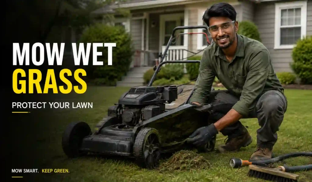 How to mow wet grass without damaging your lawn