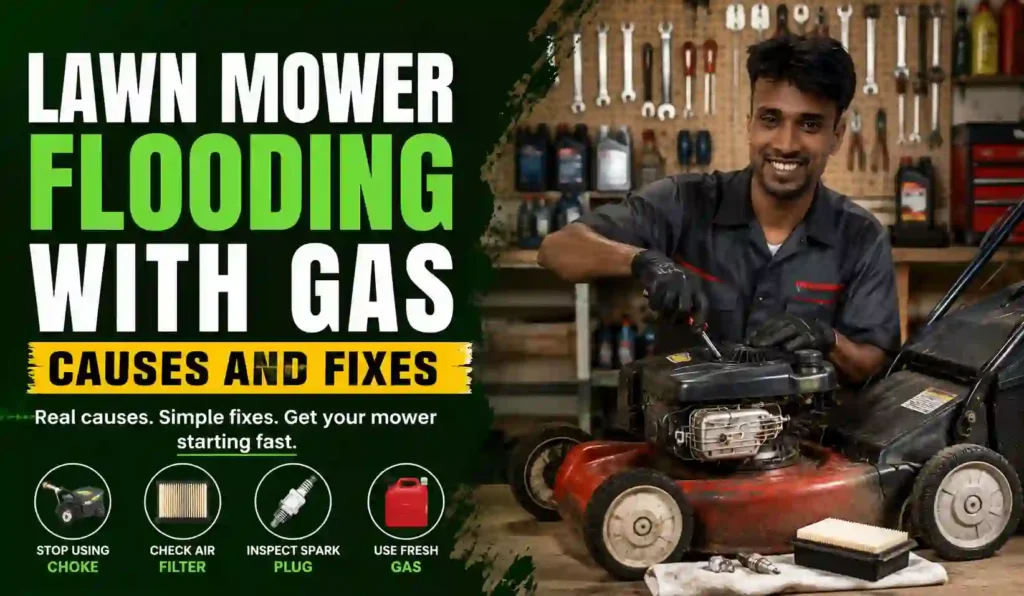 Lawn Mower Flooding With Gas