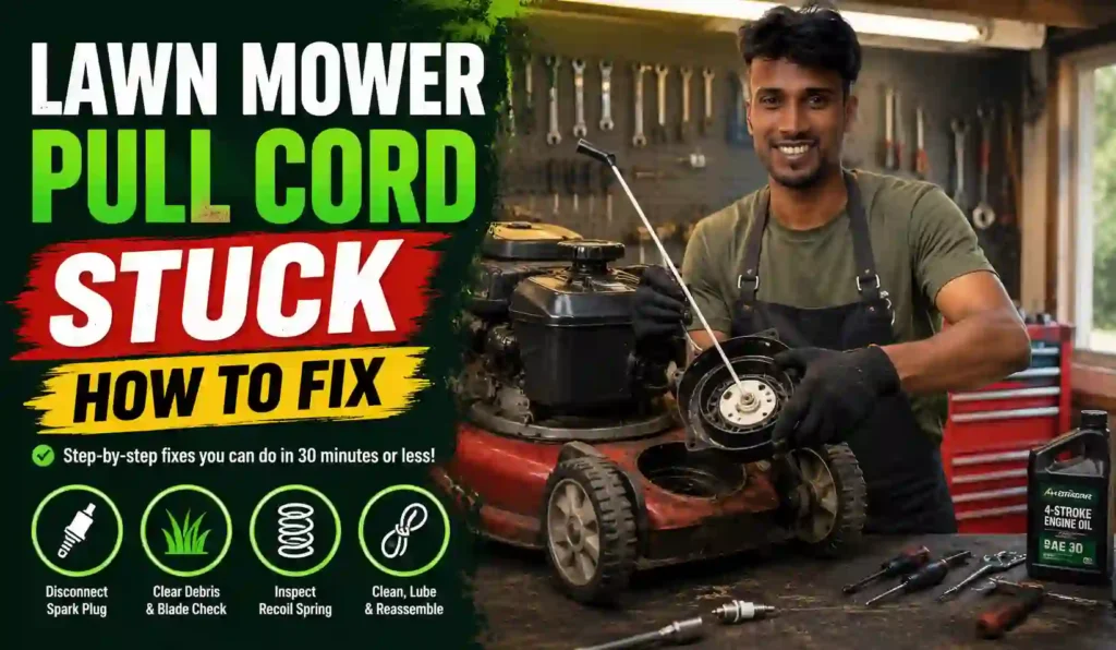 Lawn Mower Pull Cord Stuck