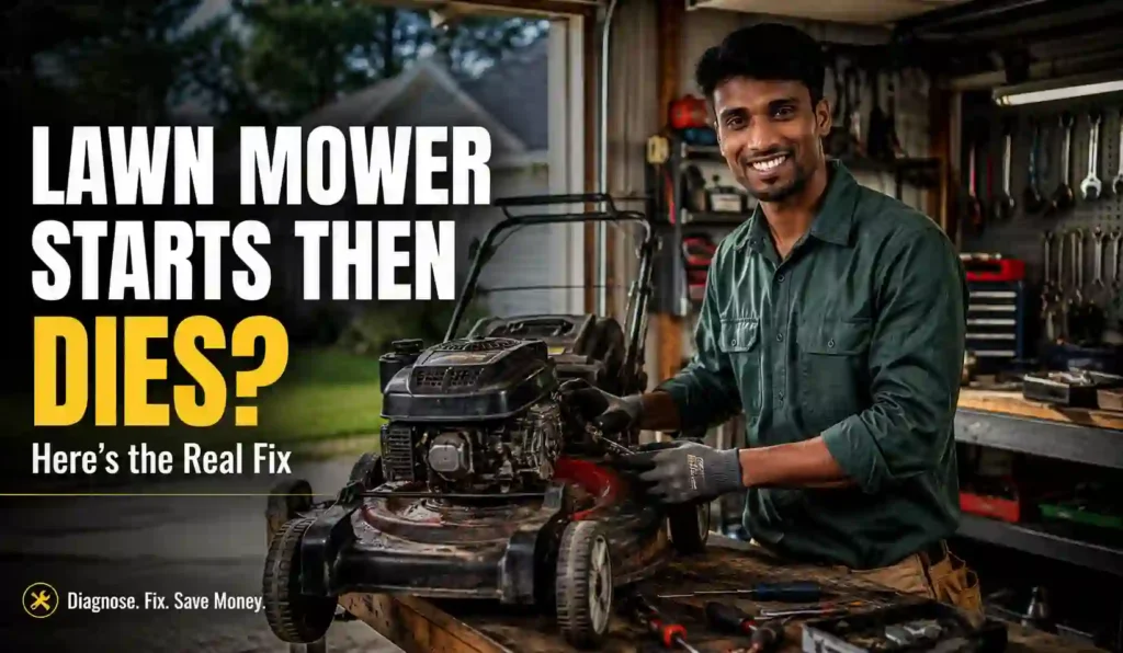 Lawn Mower Starts Then Dies