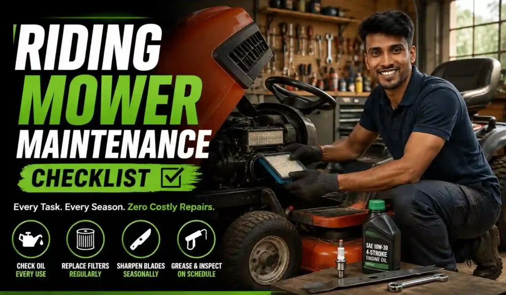 Riding Mower Maintenance Checklist
