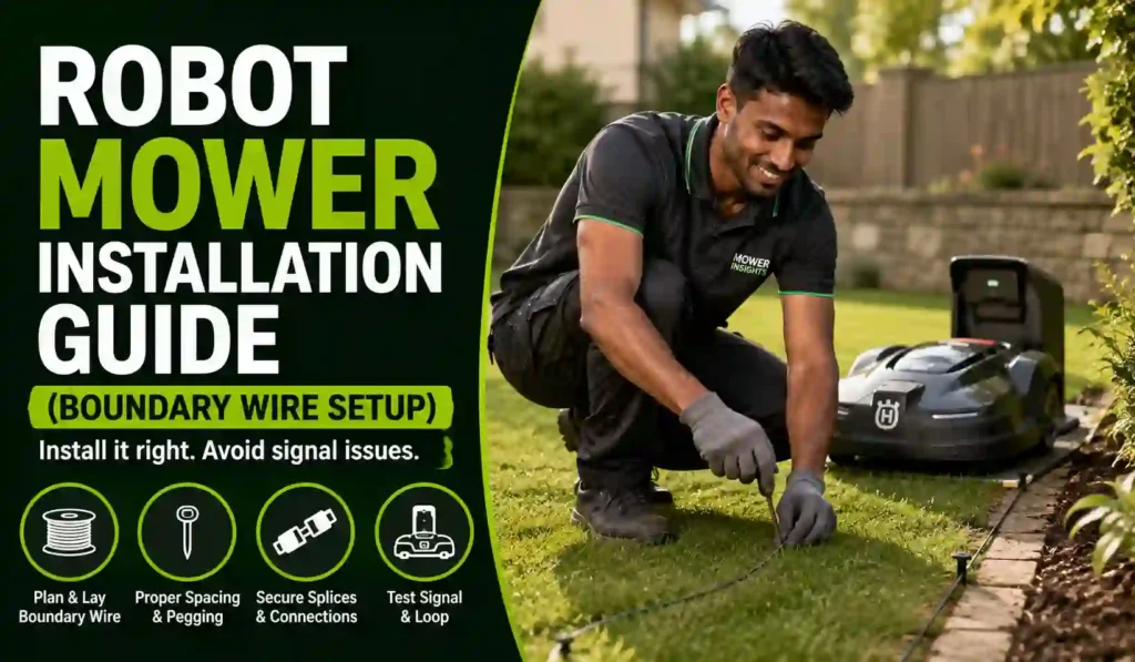 Robot Mower Boundary Wire Setup