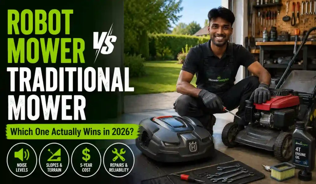 Robot Mower vs Traditional Mower