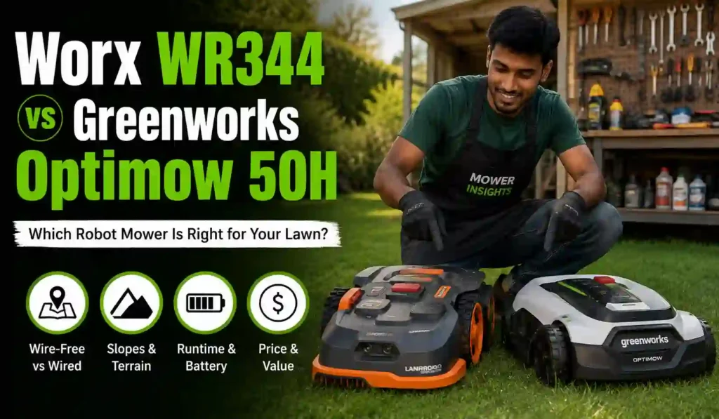 Worx WR344 vs Greenworks Optimow 50H
