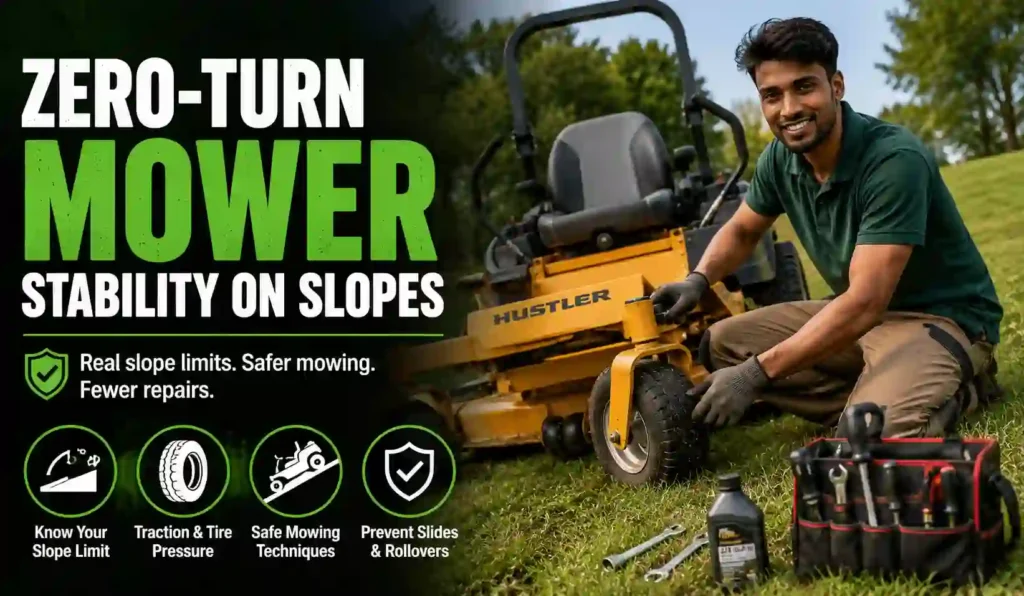Zero-Turn Mower Stability on Slopes