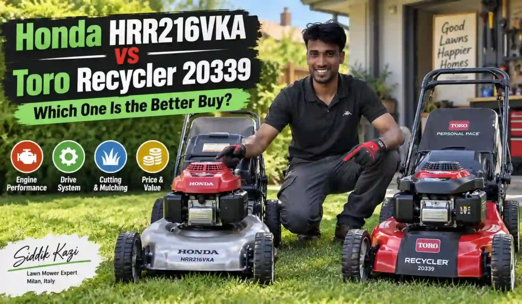 Honda HRR216VKA vs Toro Recycler 20339
