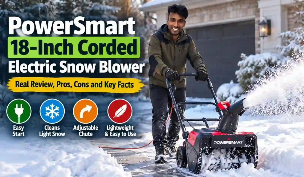 PowerSmart 18-Inch Corded Electric Snow Blower